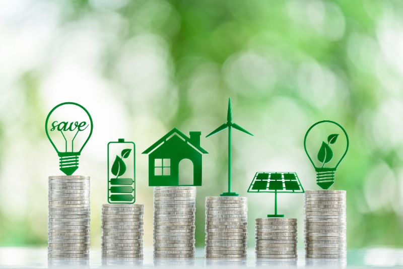 Green eco-friendly symbols